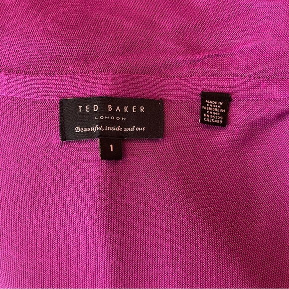 Ted Baker Magenta Waterfall Cardigan Sweater XS - Picture 7 of 10
